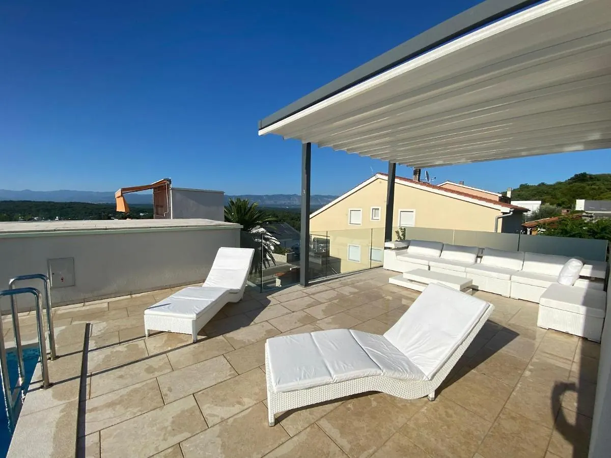 Apartment Santorini Krk With Private Pool Njivice