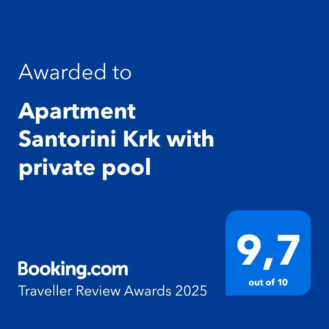 Apartment Santorini Krk With Private Pool Njivice Croatia